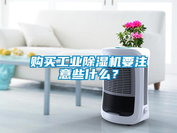 購買工業除濕機要注意些什么？