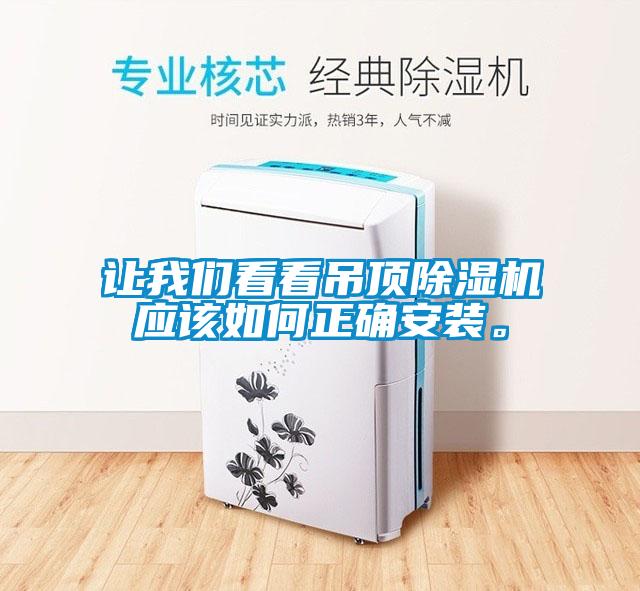 讓我們看看吊頂除濕機應該如何正確安裝。