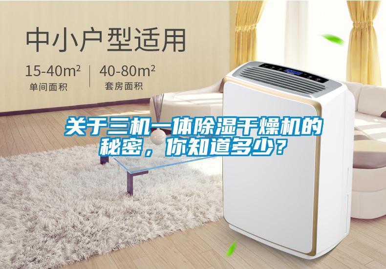 關于三機一體除濕干燥機的秘密，你知道多少？
