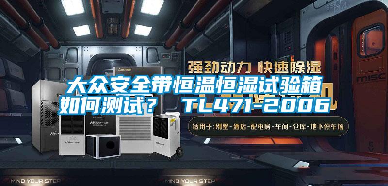 大眾安全帶恒溫恒濕試驗箱如何測試？ TL471-2006