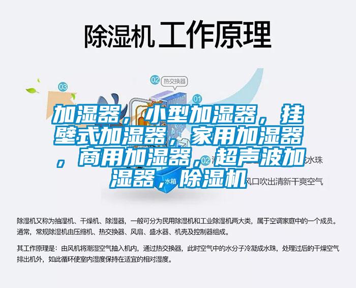 加濕器，小型加濕器，掛壁式加濕器，家用加濕器，商用加濕器，超聲波加濕器，除濕機
