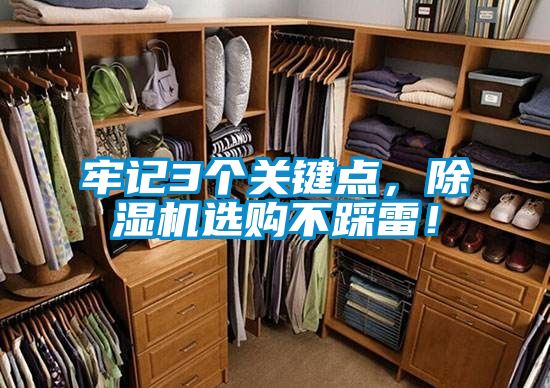 牢記3個關鍵點，除濕機選購不踩雷！