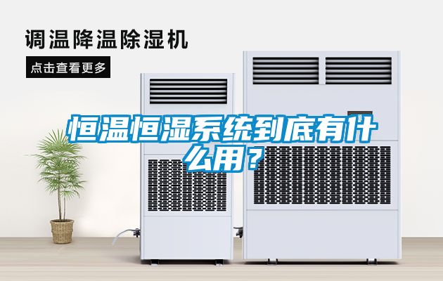 恒溫恒濕系統(tǒng)到底有什么用？