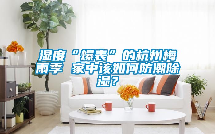 濕度“爆表”的杭州梅雨季 家中該如何防潮除濕？