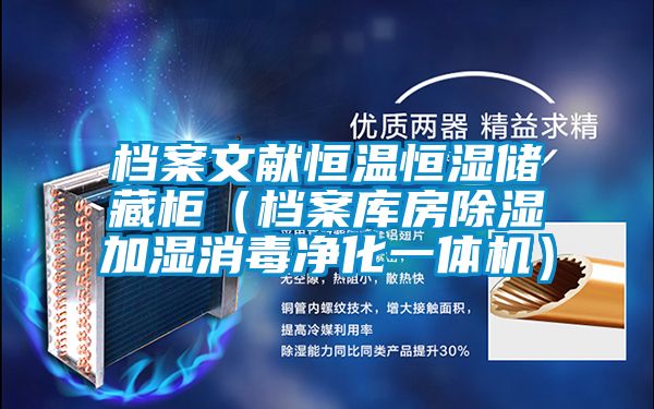 檔案文獻恒溫恒濕儲藏柜(檔案庫房除濕加濕消毒凈化一體機)