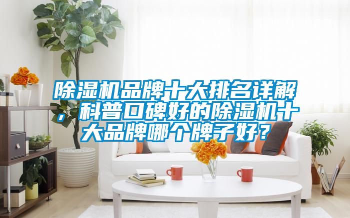 除濕機品牌十大排名詳解，科普口碑好的除濕機十大品牌哪個牌子好？