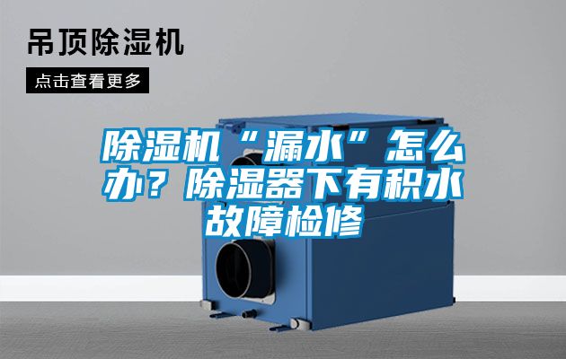 除濕機“漏水”怎么辦？除濕器下有積水故障檢修