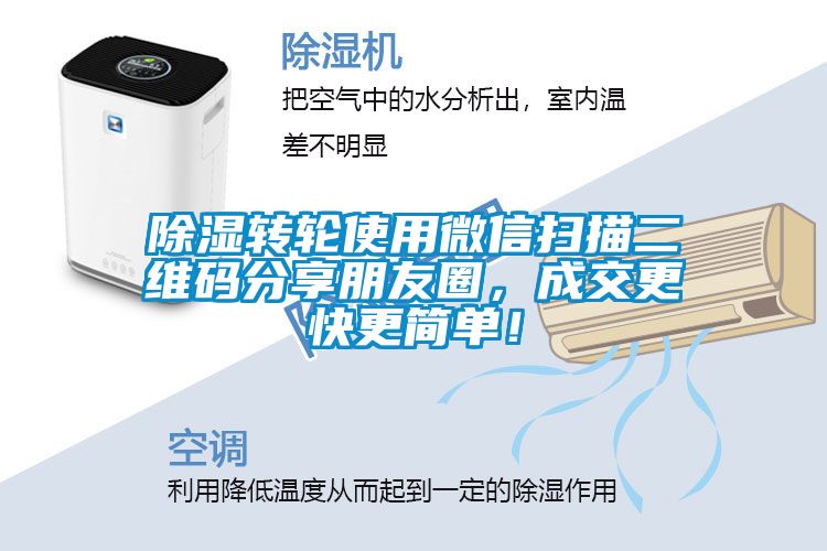 除濕轉輪使用微信掃描二維碼分享朋友圈，成交更快更簡單！